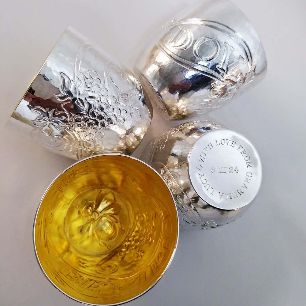 Grape Tumbler Commission for Grandchildren's' Bah- Mitzvahs. 2004