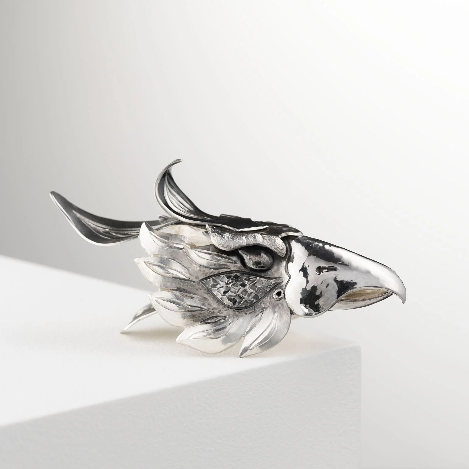 Capercaillie Bird Head Clip 2025. Bryony Knox. Silver. Shannon Tofts.jpg