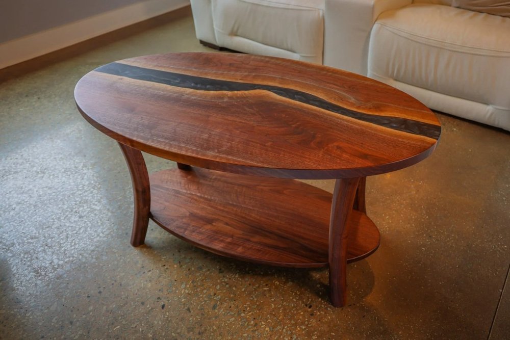 Live-edge walnut slab