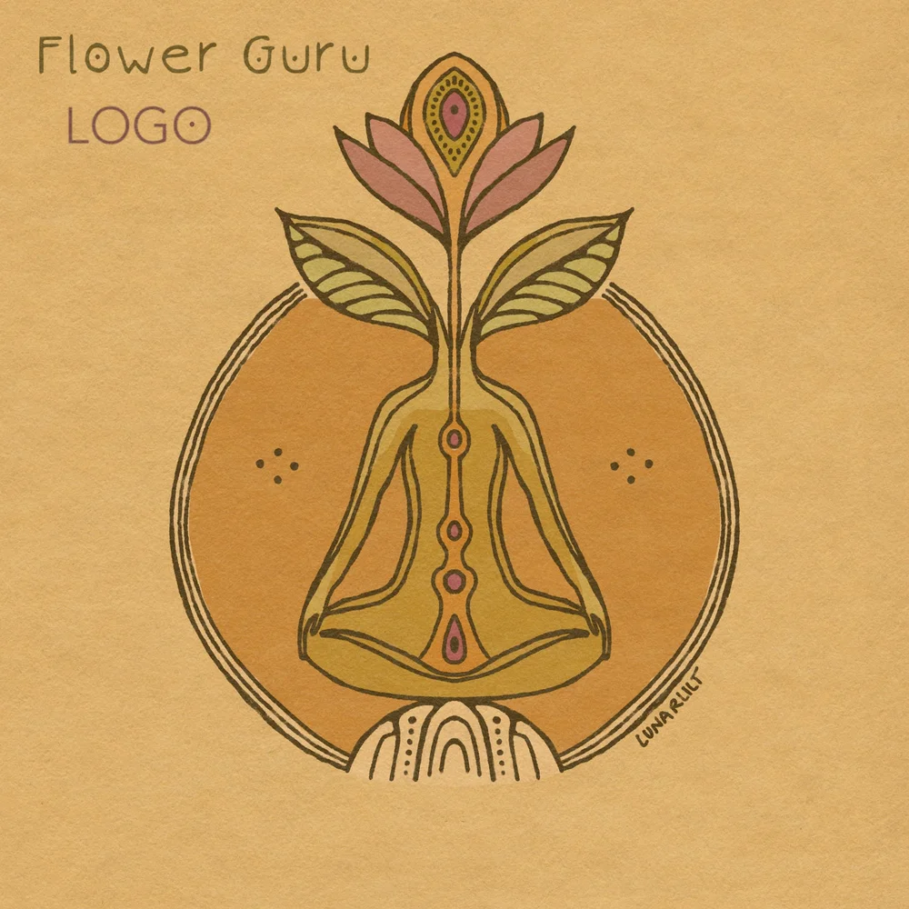 Flower Guru - LOGO — LUNARLILT, image size:1000x1000