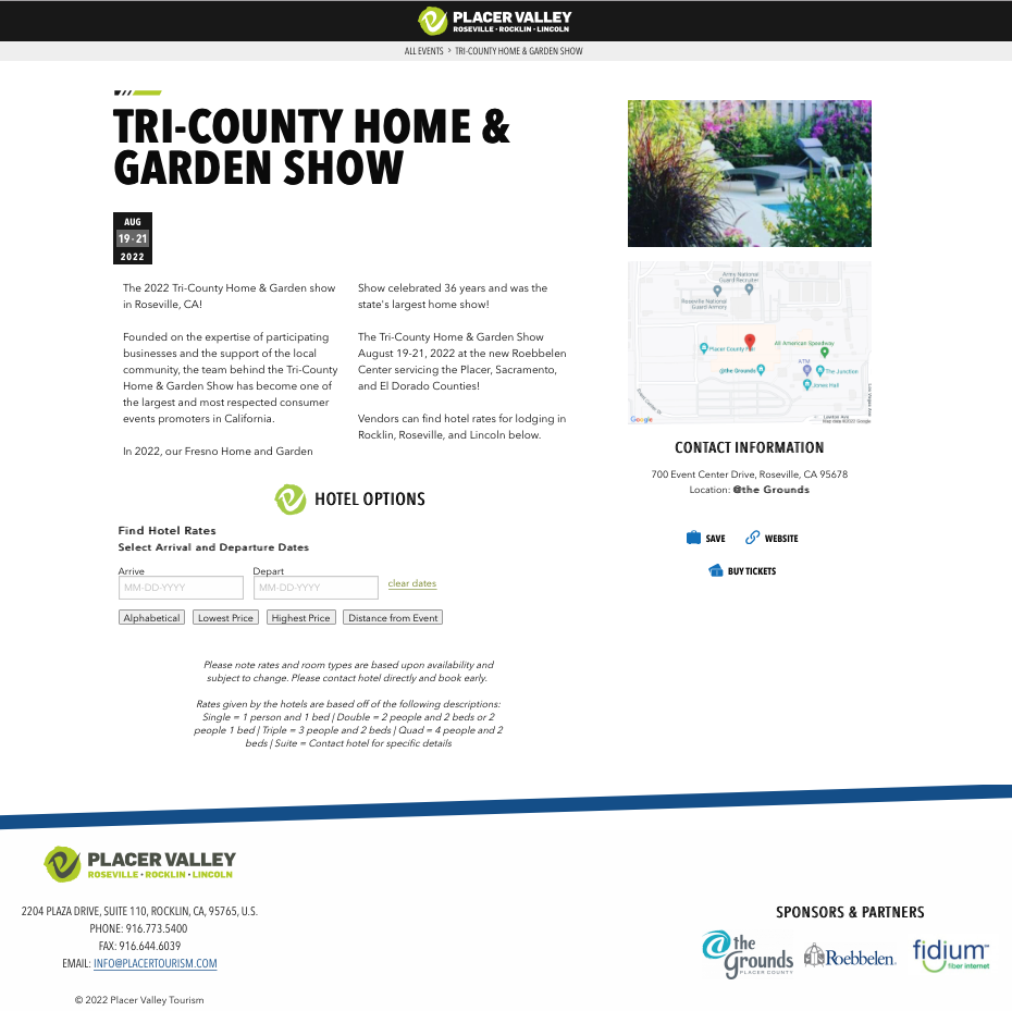 Hotel Accommodations — Tri-County Home and Garden Show