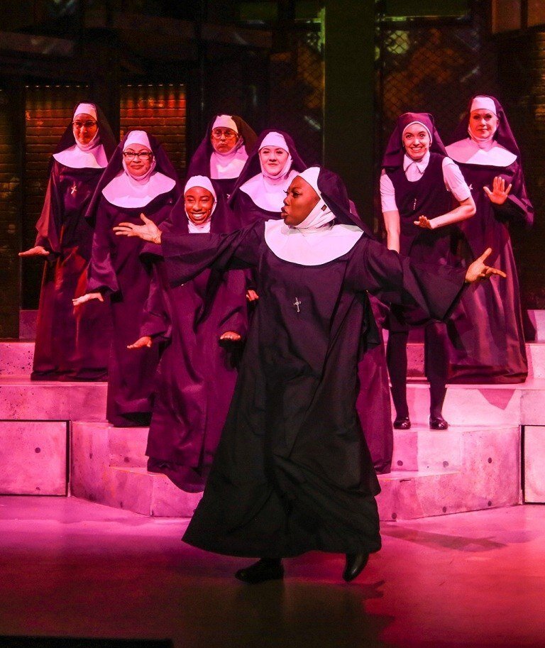 Sister Act (2019) Katrina Reynolds and the Nuns: Cathy Derkach, Pam Gordon, Jameela McNeil, Andrea House, Gianna Reade-Skelton, Jill Agopsowica & Christine Bandalow.