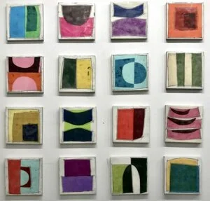 Neon Daydream - SOLD16 - 8x8 panels - encaustic
