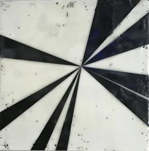 Black and White - SOLD8x8 encaustic on panel