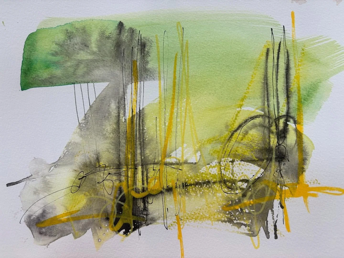 Today&rsquo;s morning drawing. Not sure if this one is finished.
I might add a few more lines.
It&rsquo;s fun to play with mark making tools that have varied opacities. 
#dailydrawing #watercolor #acryilicink #poscamarkers #artsupplylove #dipendrawin