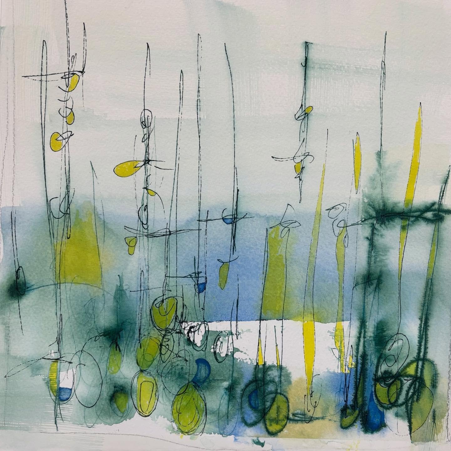 Doodles.
I love the lines moving around.  #dailyart #dailydrawing #morningsketch #acrylicinks #watercolor