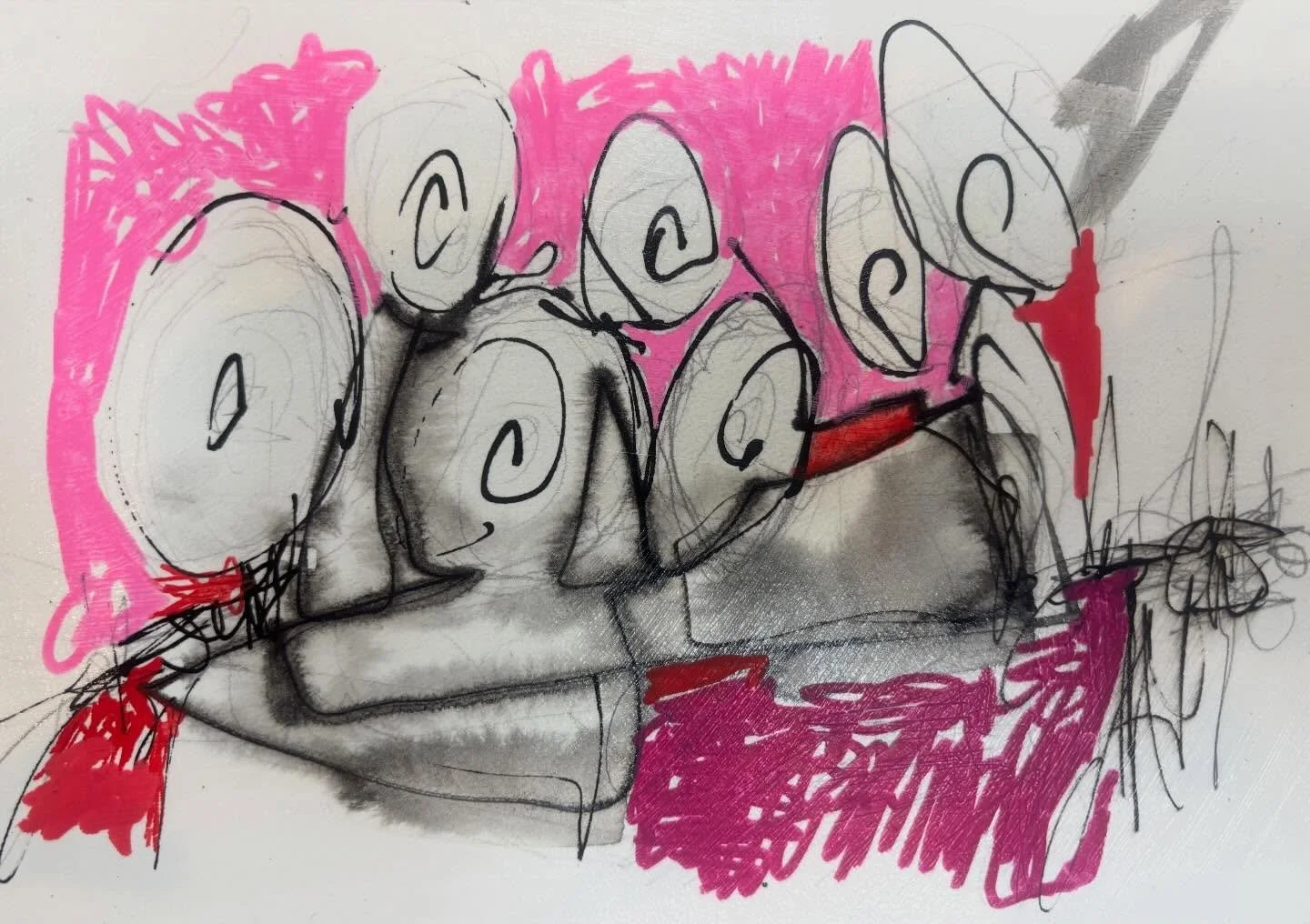 Just for fun!  #dailydoodle #poscamarkers #acrylicinks #graphitepencil #watersolublegraphite