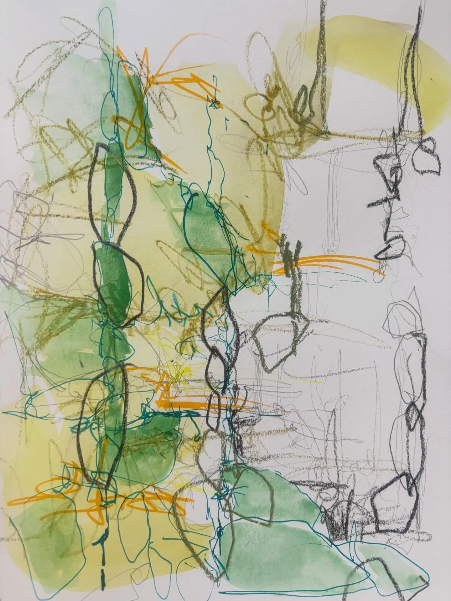 More of a scribble today.
#dailydrawing #abstractlandscape #mixedmediaartist #sketchbookpages