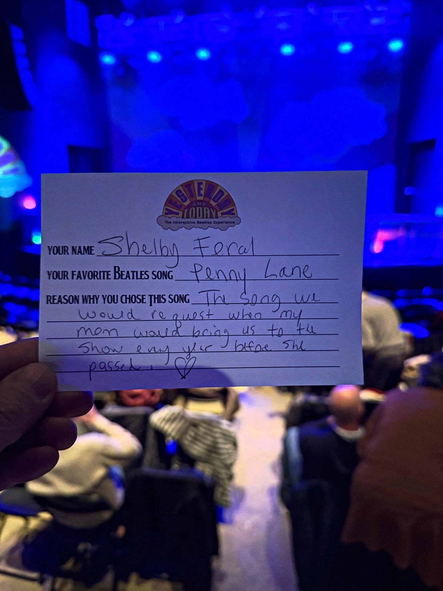 &ldquo;The song we would request when my mom would bring us to the show every year before she passed 🤍&rdquo; - Shelby