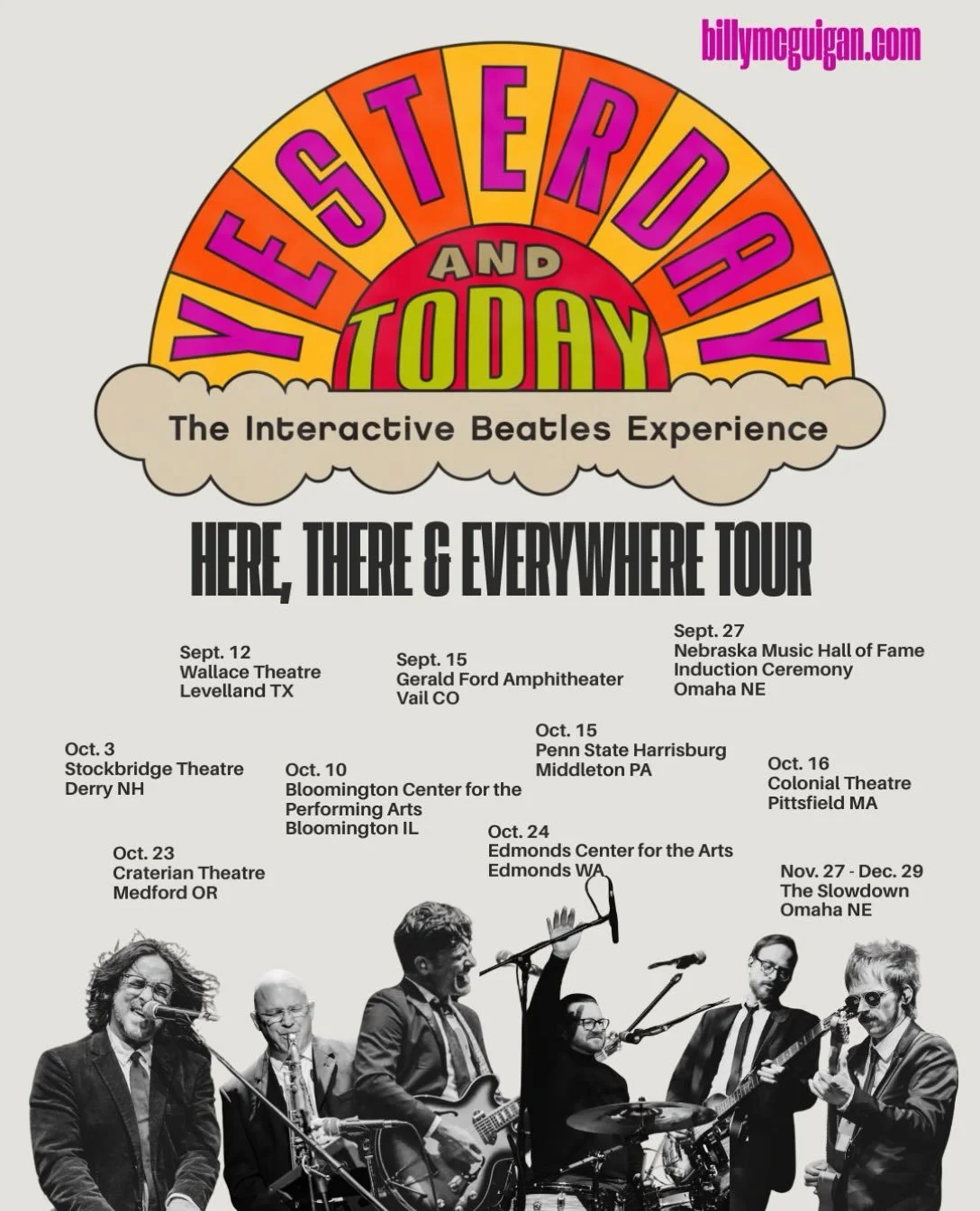 We&rsquo;ll be Here, There and Everywhere this fall and it all starts tomorrow night in Levelland TX! 

We want to meet you! We want to know your name, we want to know your favorite Beatles song and we want to know why it&rsquo;s your favorite song. 