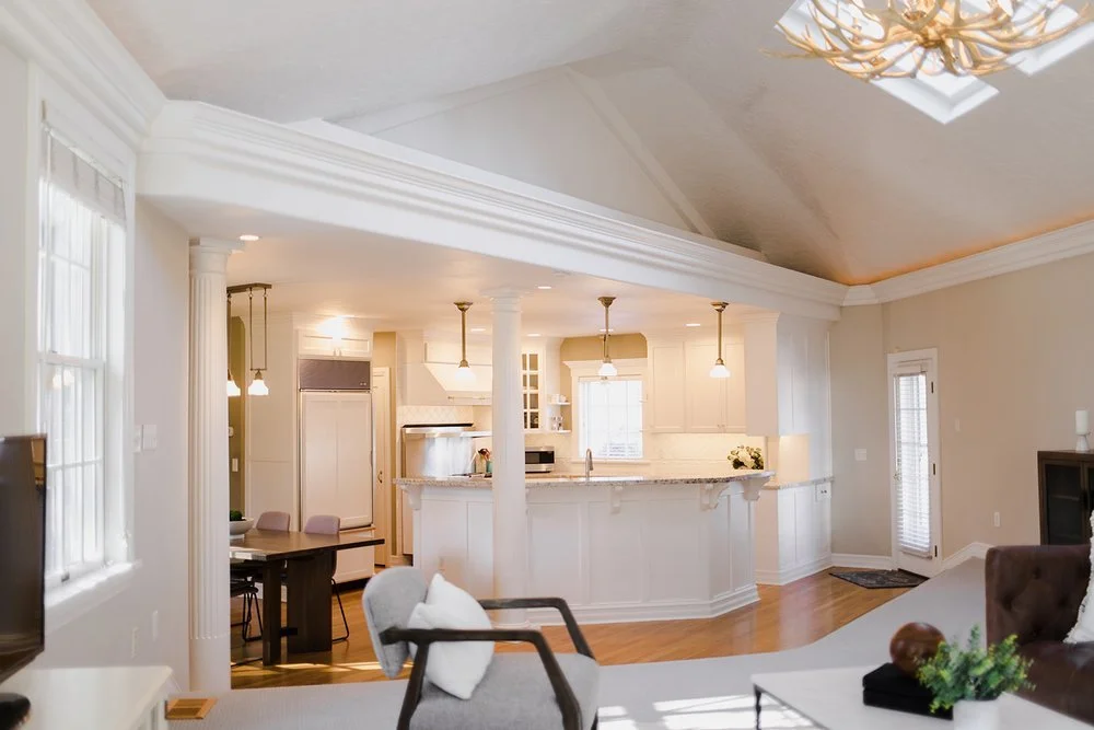 Modern living room real estate photography