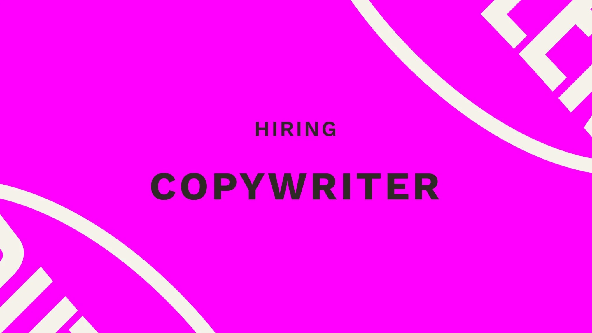 Hiring: Copywriter