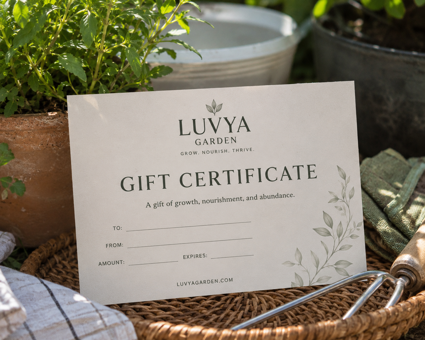 Luvya Garden Gift Certificate