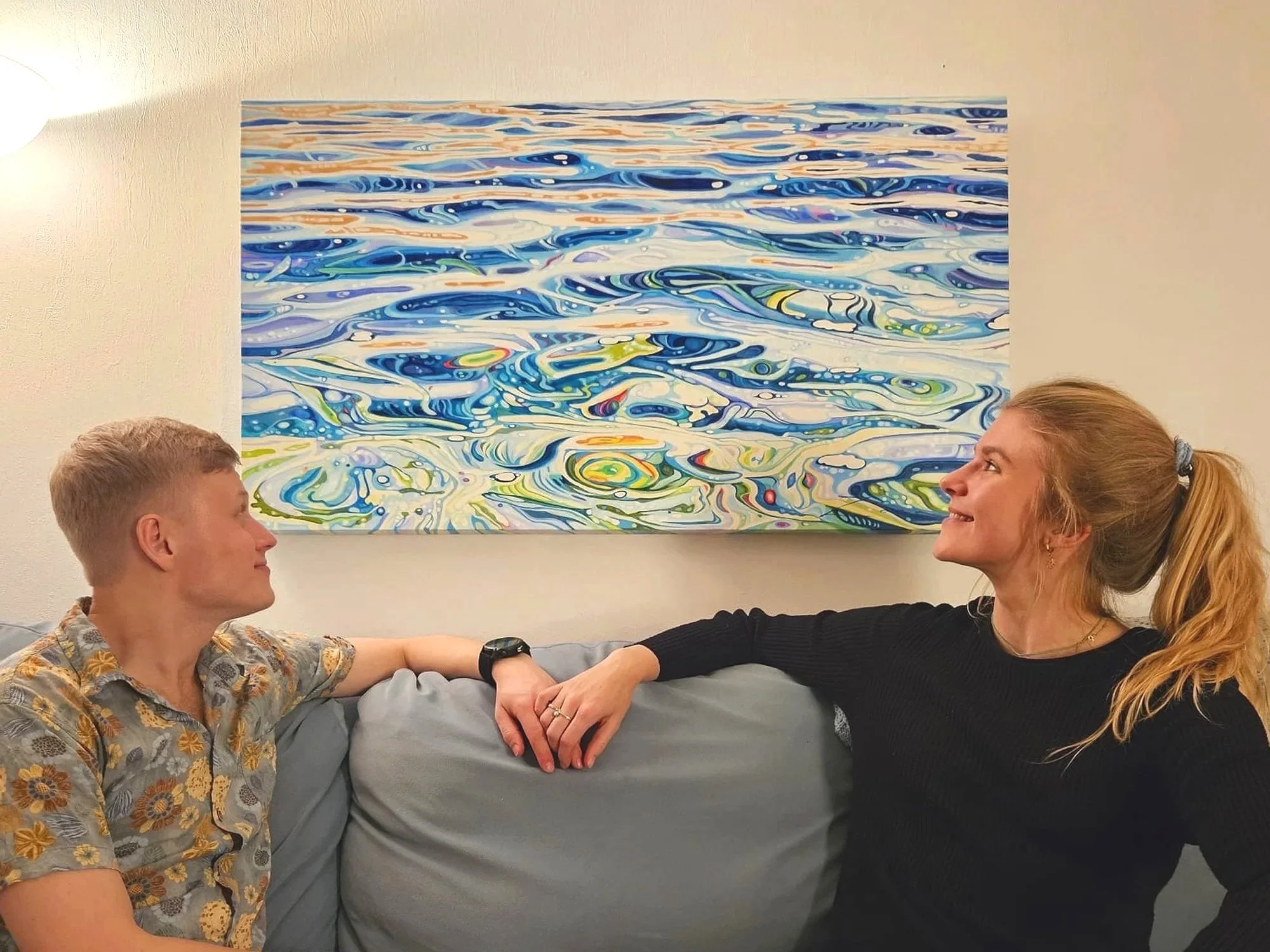 LOOKING THROUGH III 2024, for Allegra, 120cm x 70cm /  47" x 27.5" (oil on canvas) Sold - Bergen, NORWAY