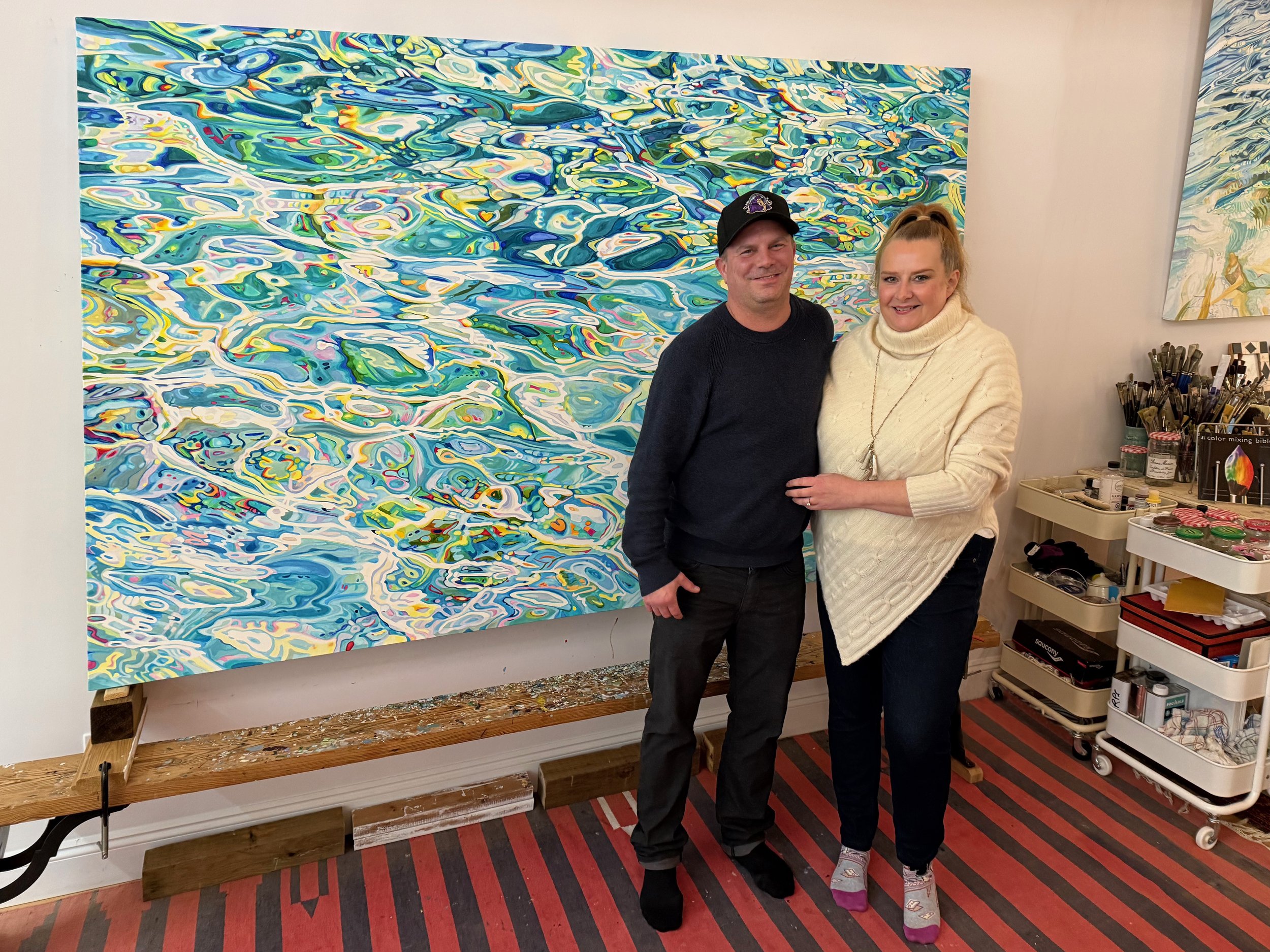 SHIMMERING LIGHT 2026, 250 cm x 150 cm / 8' x 5' / 96" x 60" (oil on canvas), Painting revealed in the studio 