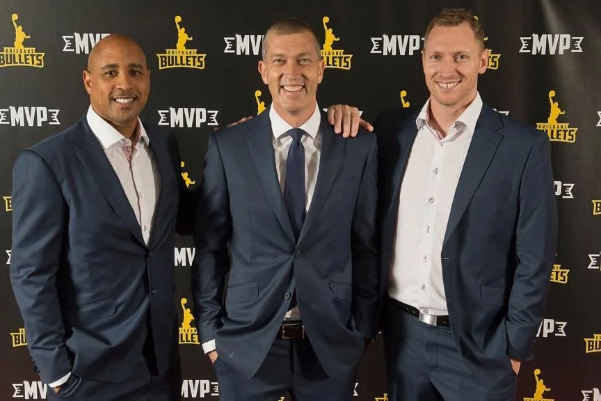 Coaching Staff (L-R) CJ Bruton, Andrej Lemanis, Mick Downer