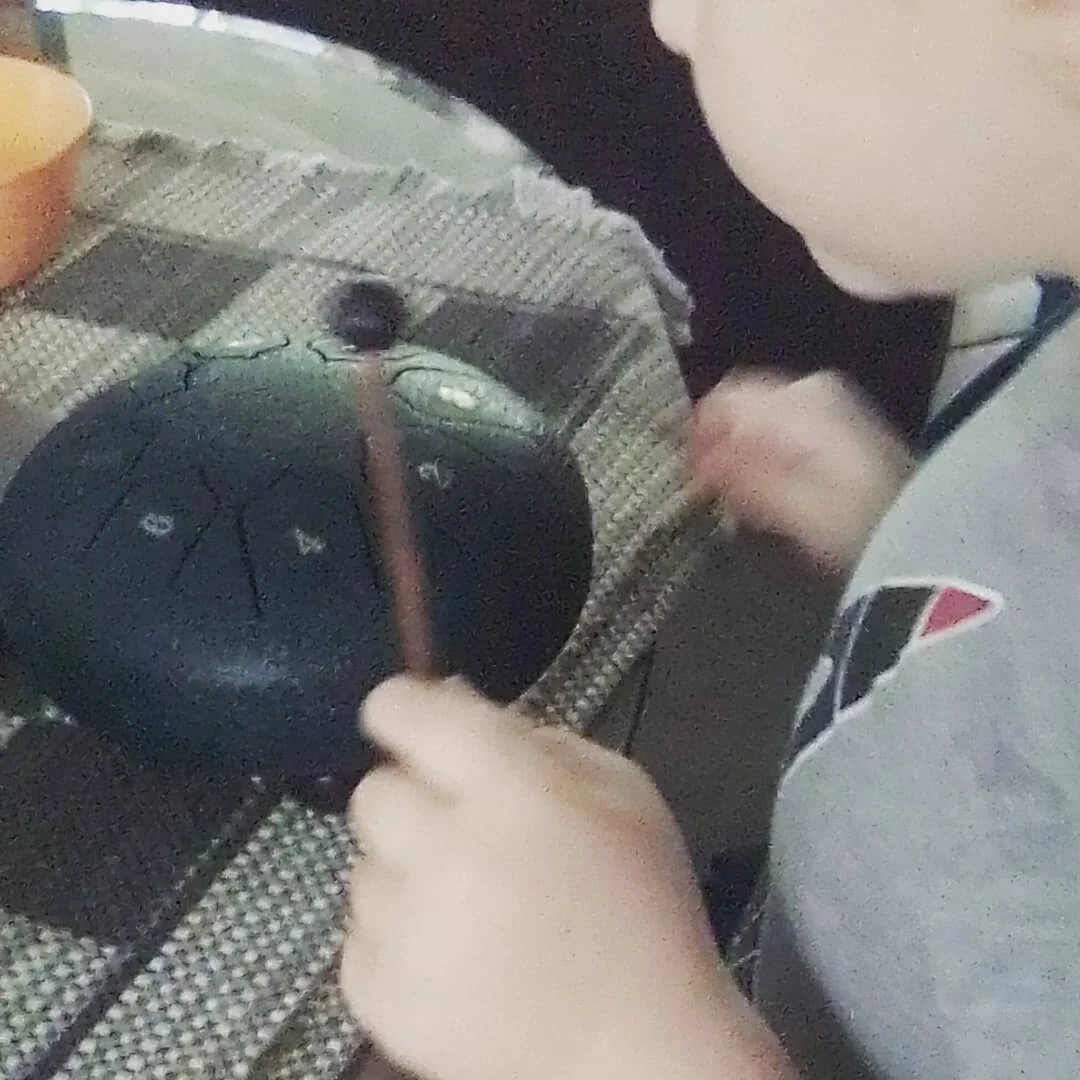 The new addition to our household. Hand drum 🥁 for the win!