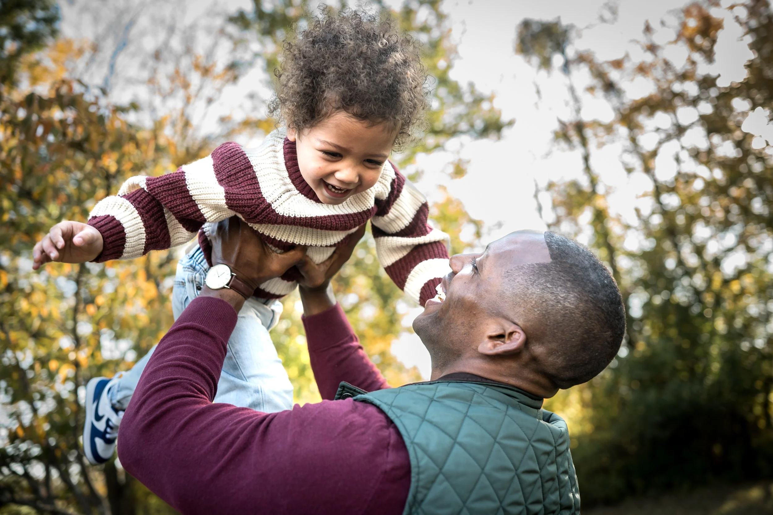 Father Lifting their child in the air