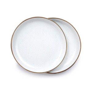 Barebones Enamel Deep Plates, Set of 2