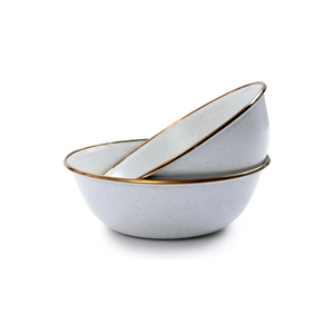Barebones Enamel Bowls, Set of 2