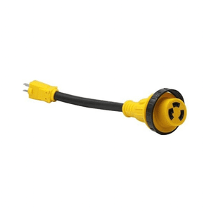 RV Power Adapter, 30 Amp Twist-Lock to 15 Amp