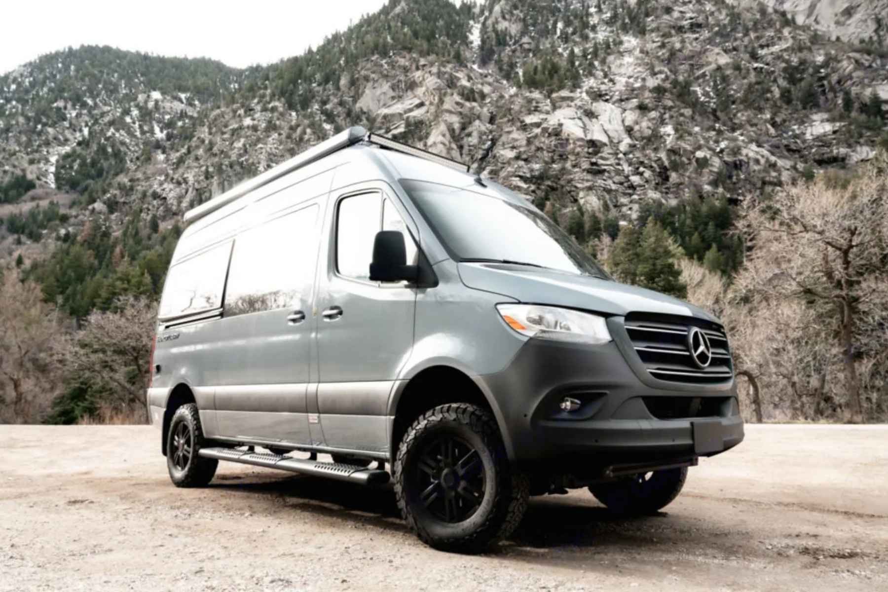 Thor Sanctuary 4x4 Class B RV rental in Salt Lake City with winter-ready features and solar power for exploring Utah's Mighty 5 year-round.