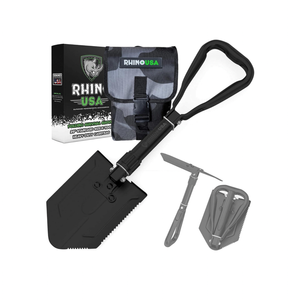 Rhino USA Folding Survival Shovel with Pick