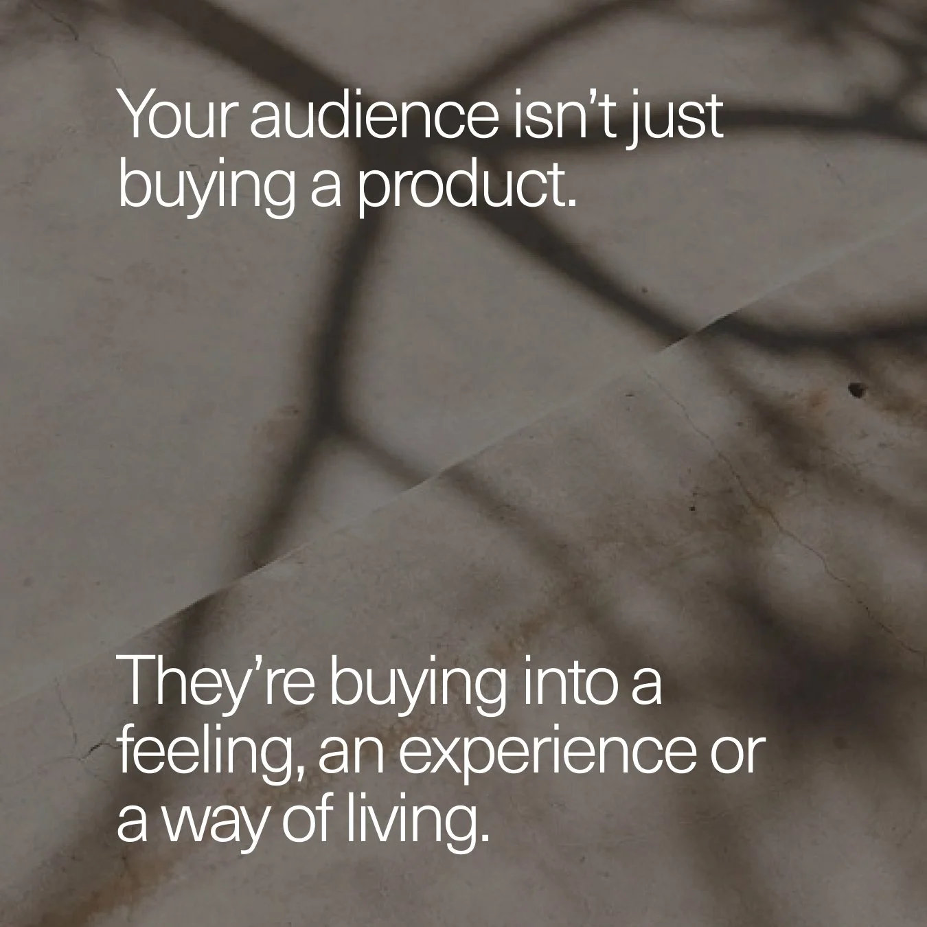 Your audience isn&rsquo;t just buying a product - they&rsquo;re buying into a story, a mood, a feeling.

It&rsquo;s not just what you sell, but how it feels to interact with your brand.
They&rsquo;re asking:
- Do I feel seen here?
- Does this align w