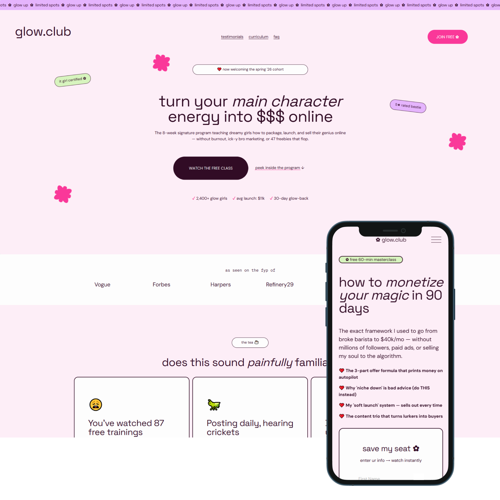 Webinar - Squarespace 7.1 Website Template