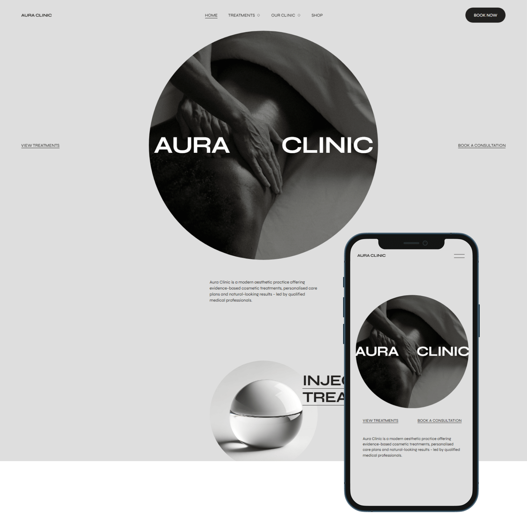Aura Clinic - Squarespace 7.1 Website Template