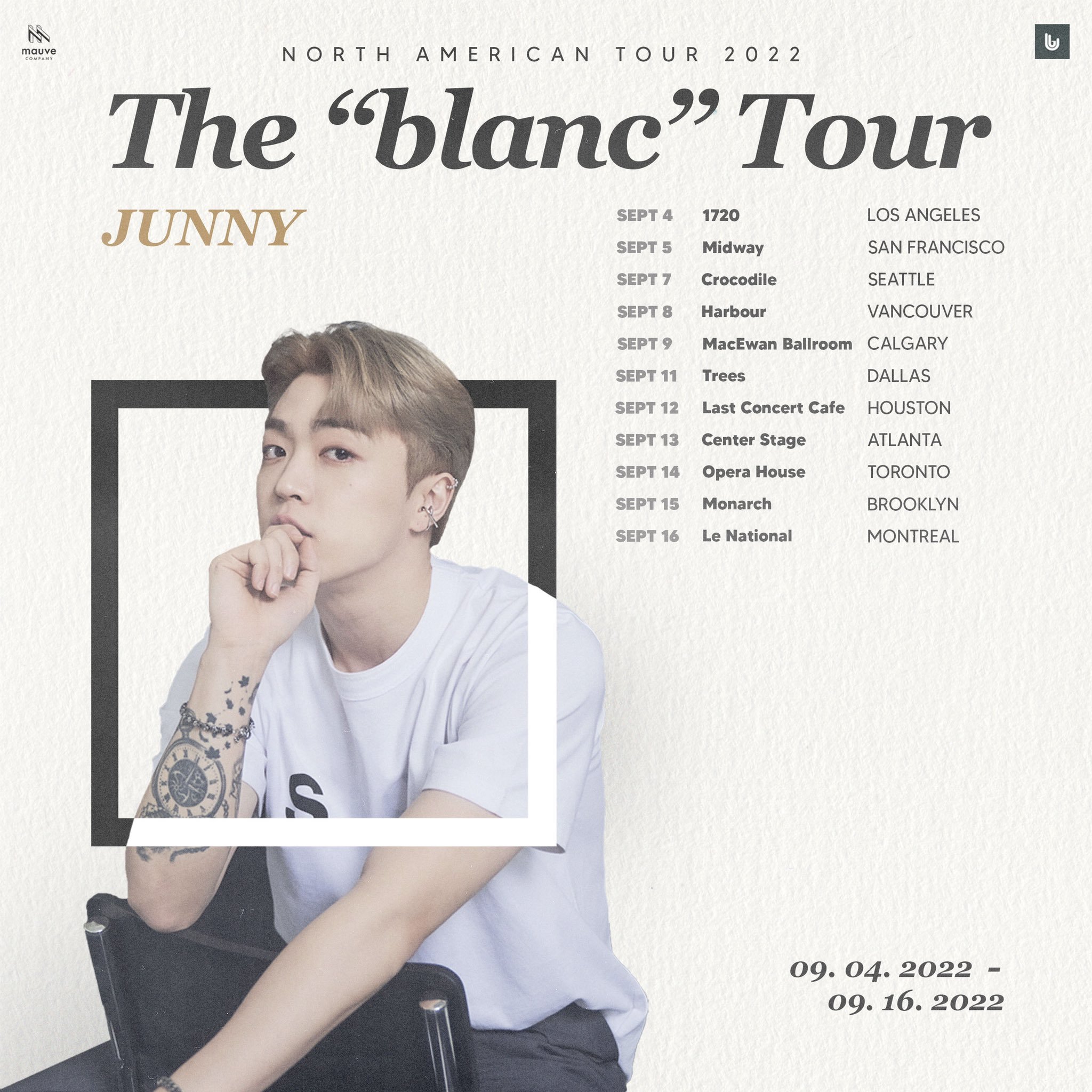 JUNNY : The ‘blanc’ Tour