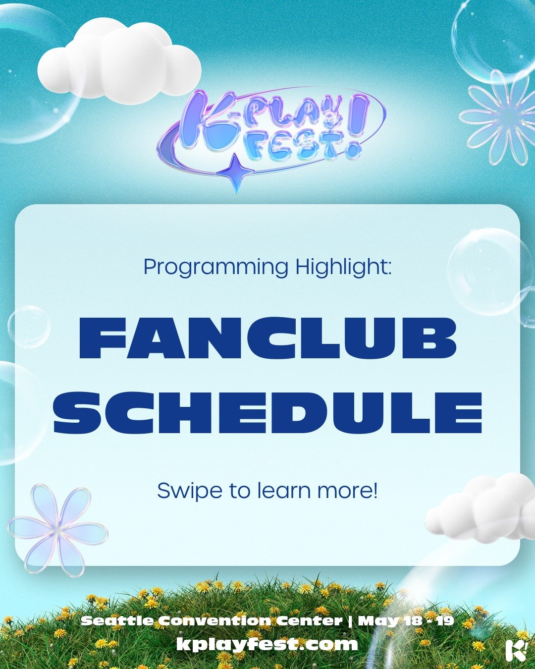Lady, Lady, call me SUPER(FAN)! 🤩 ~ Don&rsquo;t forget to stop by🪭 our fanclub booth 🪭while you&rsquo;re at K-PLAY! FEST Seattle! 🙈Check out our fanclub schedule to meet other fans that share the same love as you! 🩵

🎟️ Grab those tickets and j