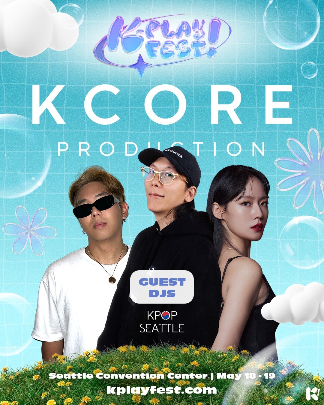 YEAH YOU AIN&rsquo;T SEEN NOTHING YET~👀 That&rsquo;s right! Join them at their DJ Sets🎶 all weekend long for a fun time with @kcoreproduction !🪩 These K-POP DJs are going to bring the HEAT🔥so make sure to stop by! 🤩

❤️Saturday May 18th:
K-PLAY!