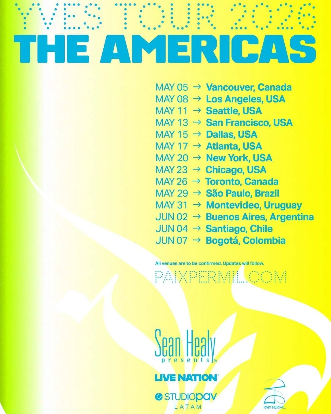 2026 YVES TOUR THE AMERICAS