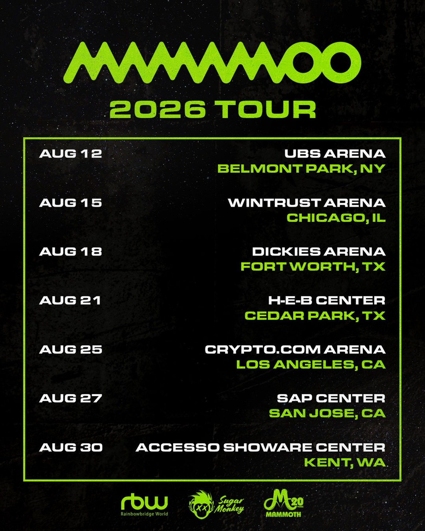 MAMAMOO 2026 US TOUR