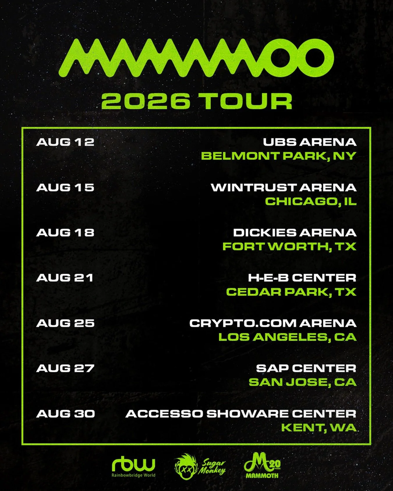 MAMAMOO 2026 US TOUR
