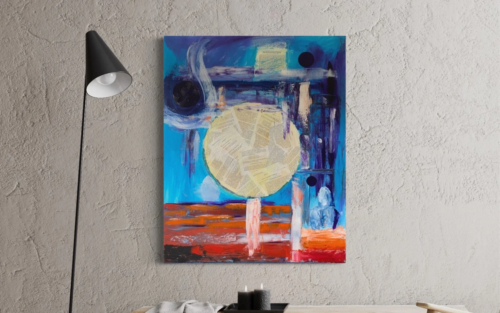 Original abstract painting by Gino Parisi – contemporary spiritual abstract art acrylic mixed media