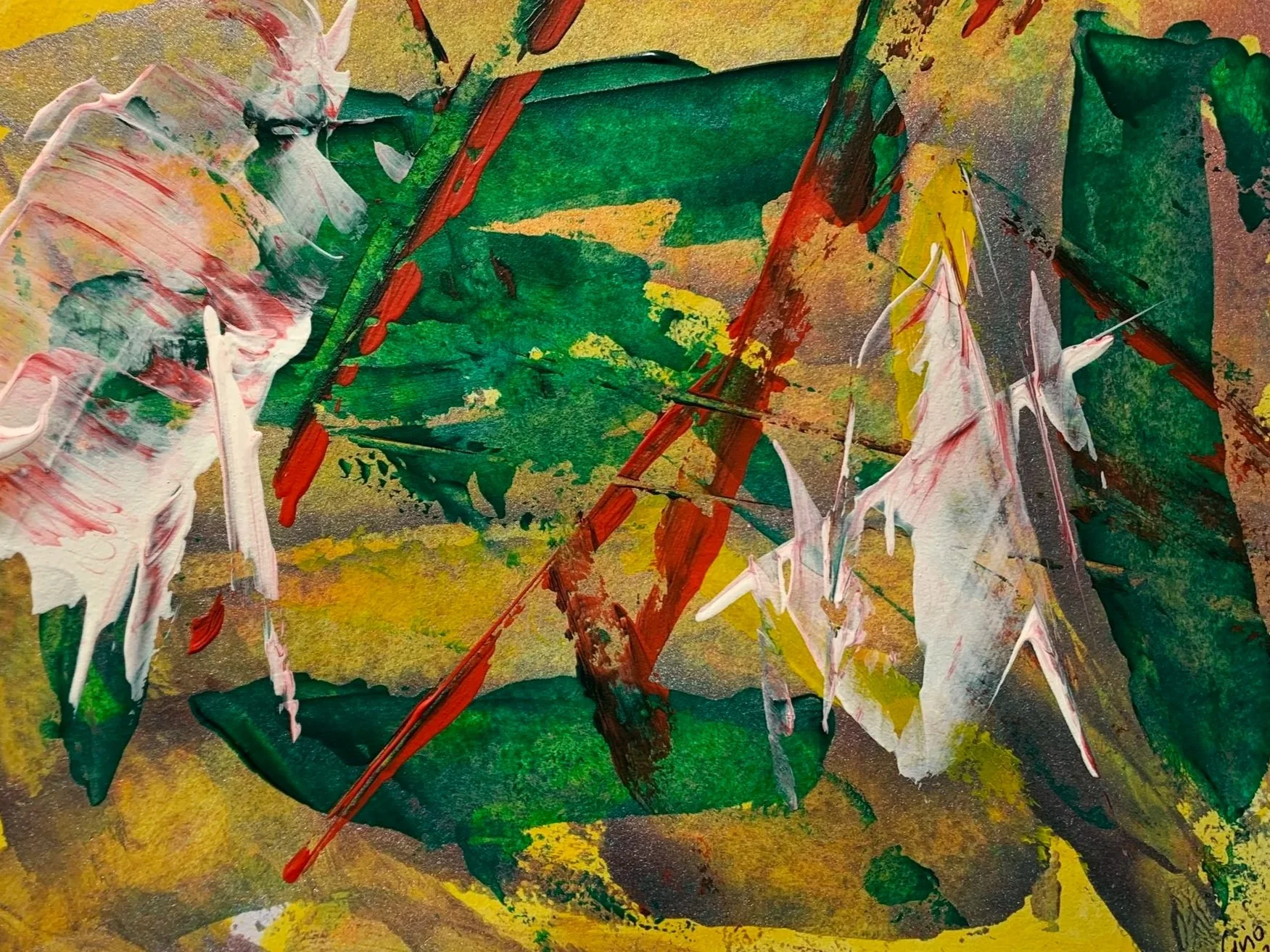 Original abstract painting by Gino Parisi – contemporary spiritual abstract art acrylic mixed media