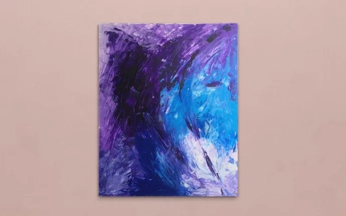 Blue Energy Rising abstract original painting available for sale one of kind art