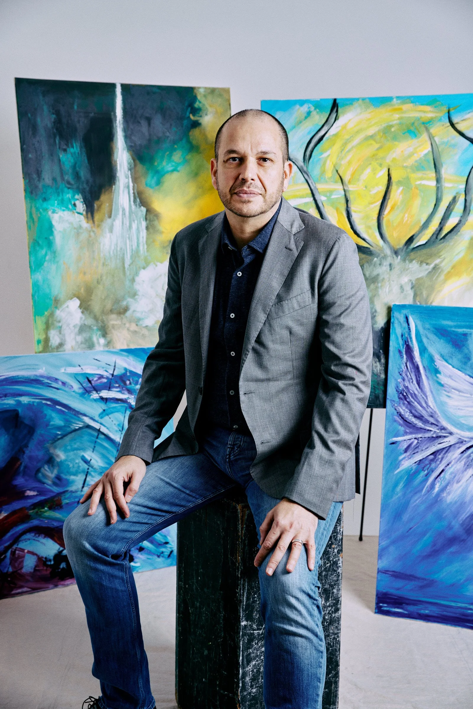 Original abstract painting by Gino Parisi – contemporary spiritual abstract art acrylic mixed media