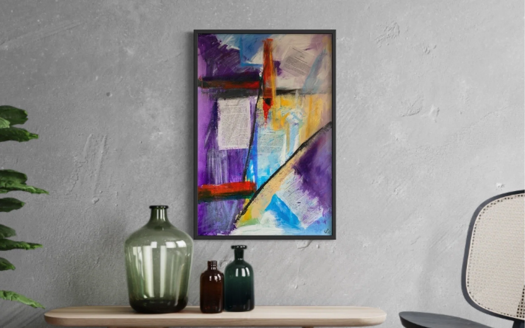 Original abstract painting by Gino Parisi – contemporary spiritual abstract art acrylic mixed media
