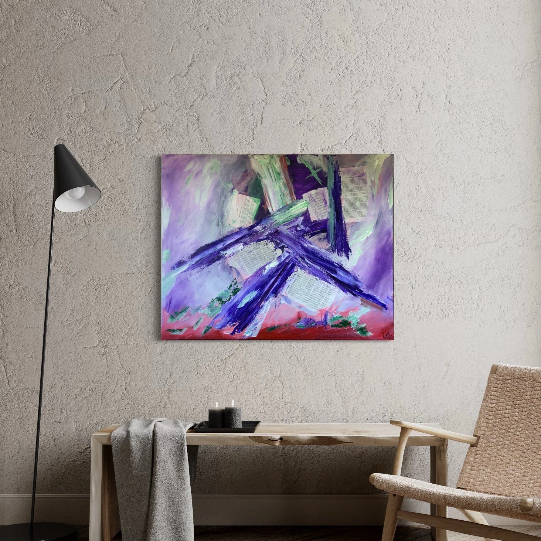 Original abstract painting by Gino Parisi – contemporary spiritual abstract art acrylic mixed media