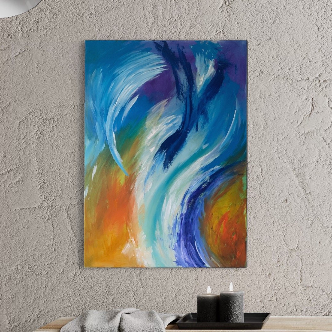 abstract painting available for sale large canvas multi coloured