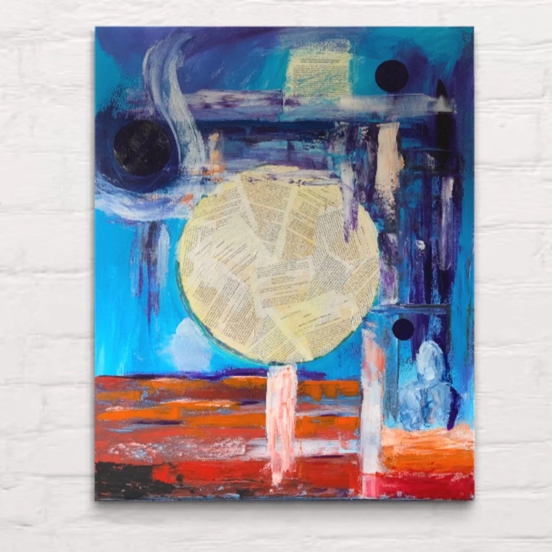 Original abstract painting by Gino Parisi – contemporary spiritual abstract art acrylic mixed media