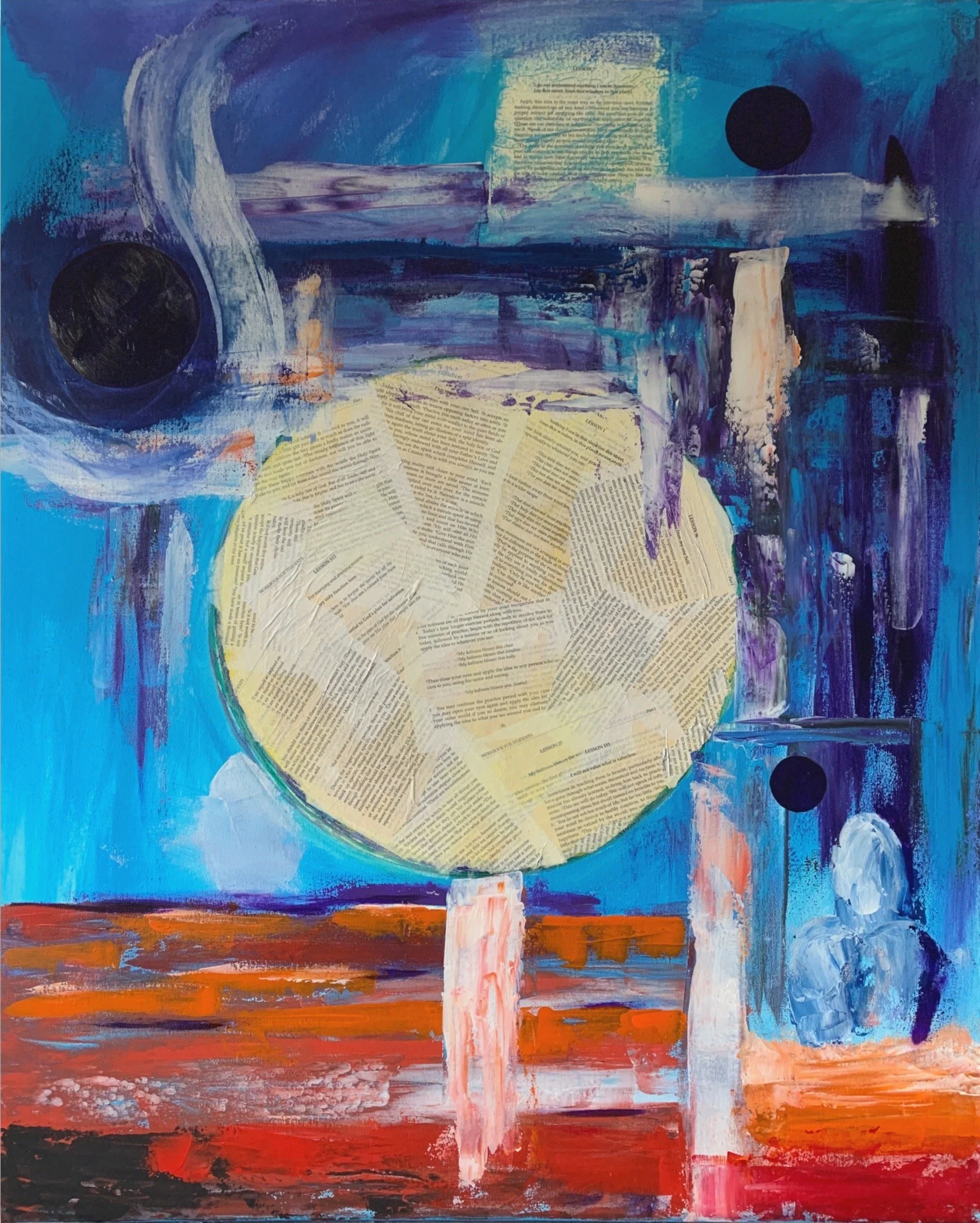 Original abstract painting by Gino Parisi – contemporary spiritual abstract art acrylic mixed media