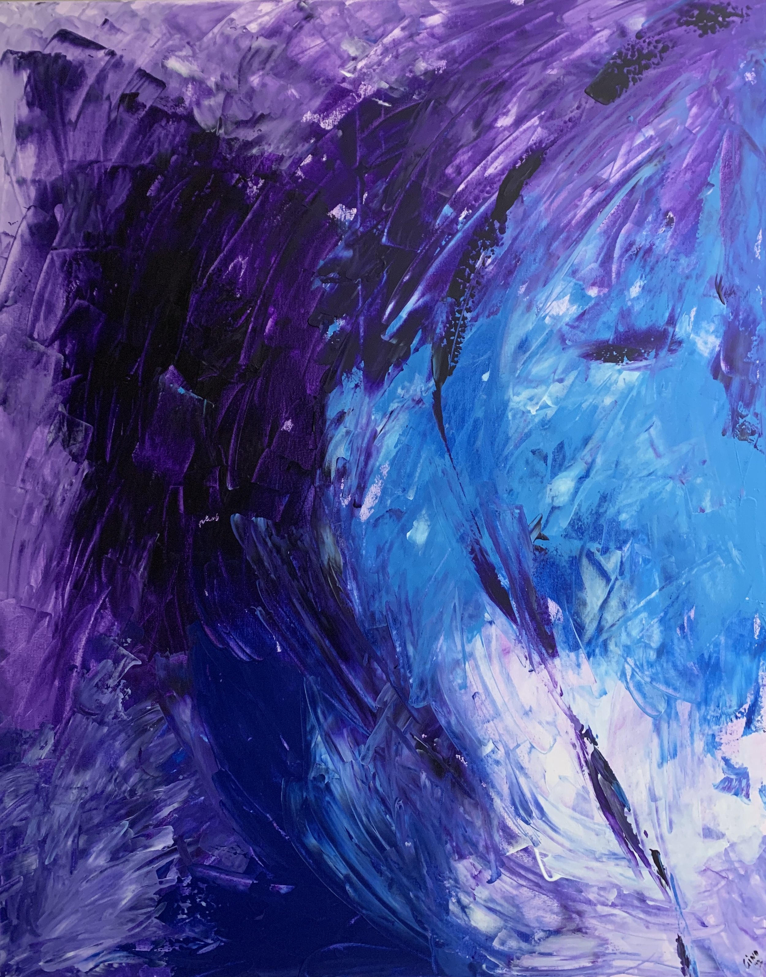 Blue Energy Rising by Gino Parisi 80x100cm Acrylic on Canvas £1350.JPG