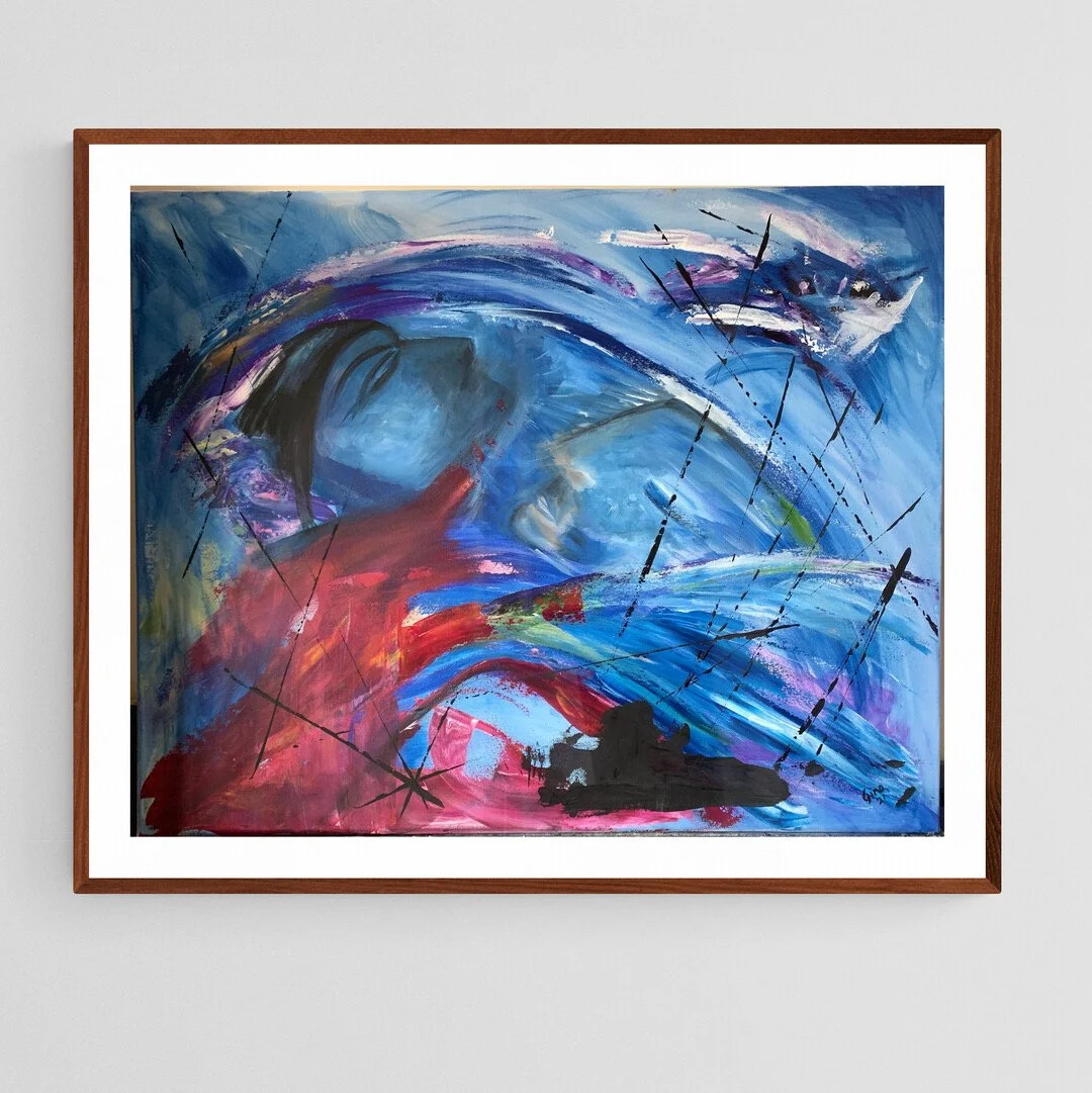 the chaos of the ego abstract spiritual painting by Gino Parisi contemporary art