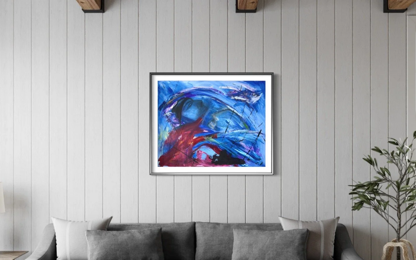 the chaos of the ego abstract spiritual painting by Gino Parisi contemporary art