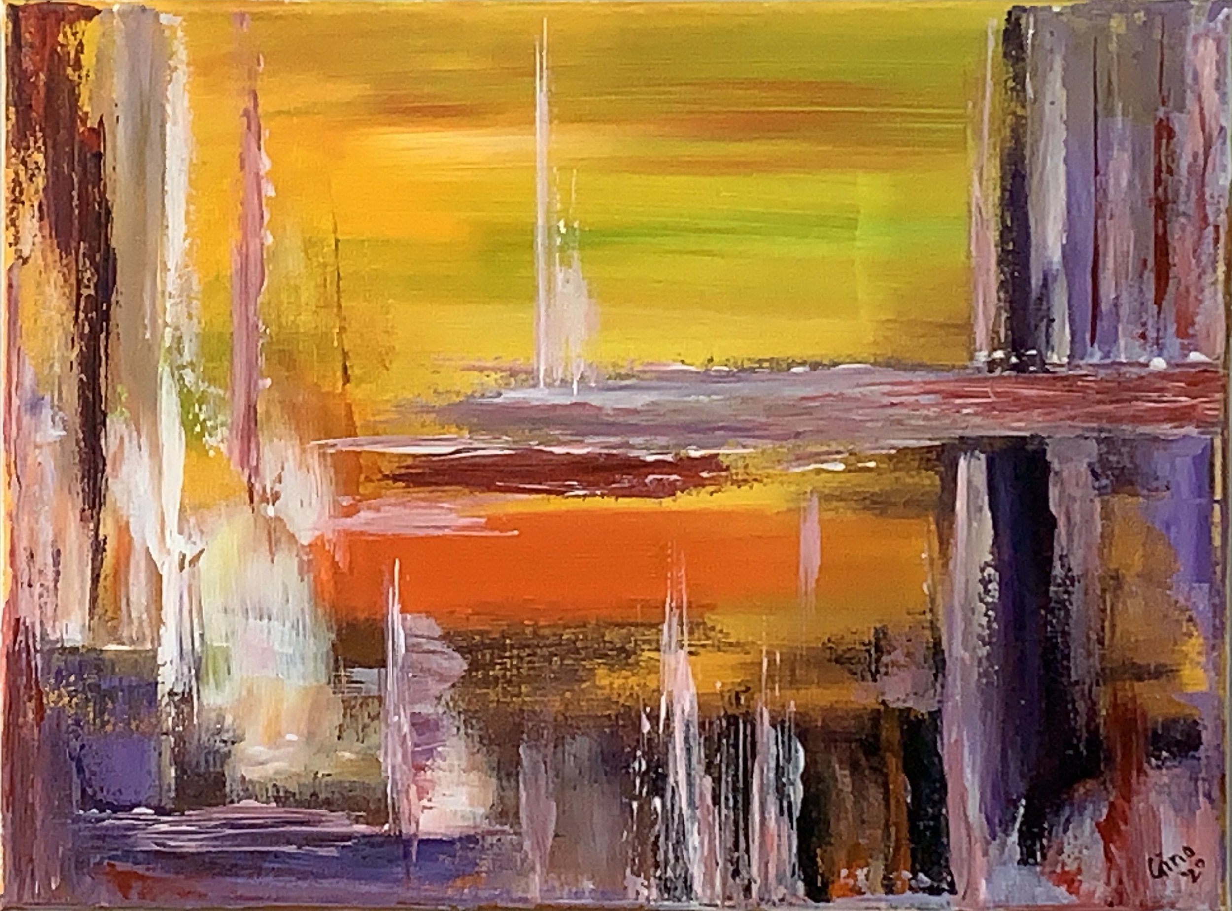 “Gino’s work brings a peaceful presence into our home. The painting feels alive.”