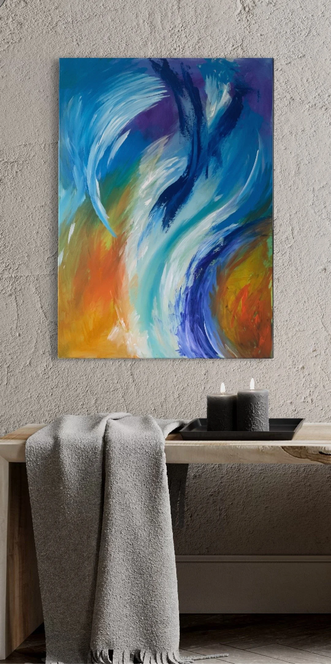 Original abstract painting by Gino Parisi – contemporary spiritual abstract art acrylic mixed media